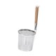 thumbnail image 4 of Colador de pasta de acero inoxidable, cesta para freír alimentos, colador de alimentos con mango de madera 14cm, 4 of 9