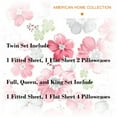 thumbnail image 3 of American Home Collection Red Floral 4-6 Piece Ultra Soft Bed Sheet Set, 3 of 3