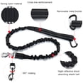 thumbnail image 4 of FlyFlise Mains Libres Laisse de Chien Waist Sac Réfléchissant Waist Poche avec Bungees Rétractable Sac de Merde Poche Distributeur Ceinture Réglable Waist pour la Formation de Marche Jogging et Courir Votre Animal de Compagnie, 4 of 8