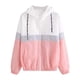 thumbnail image 1 of Camisas Para Mujer Tops Blusas Moda Manga Larga Bolsillo Color-Block Banda Elástica Cintura Chaqueta Con Capucha Odeerbi  ODB141276, 1 of 3