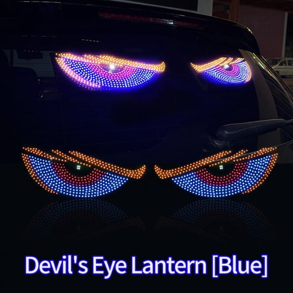 Usb Dynamic Led Matrix Devil Eyes Screen Light For Car Windshield Easy Install