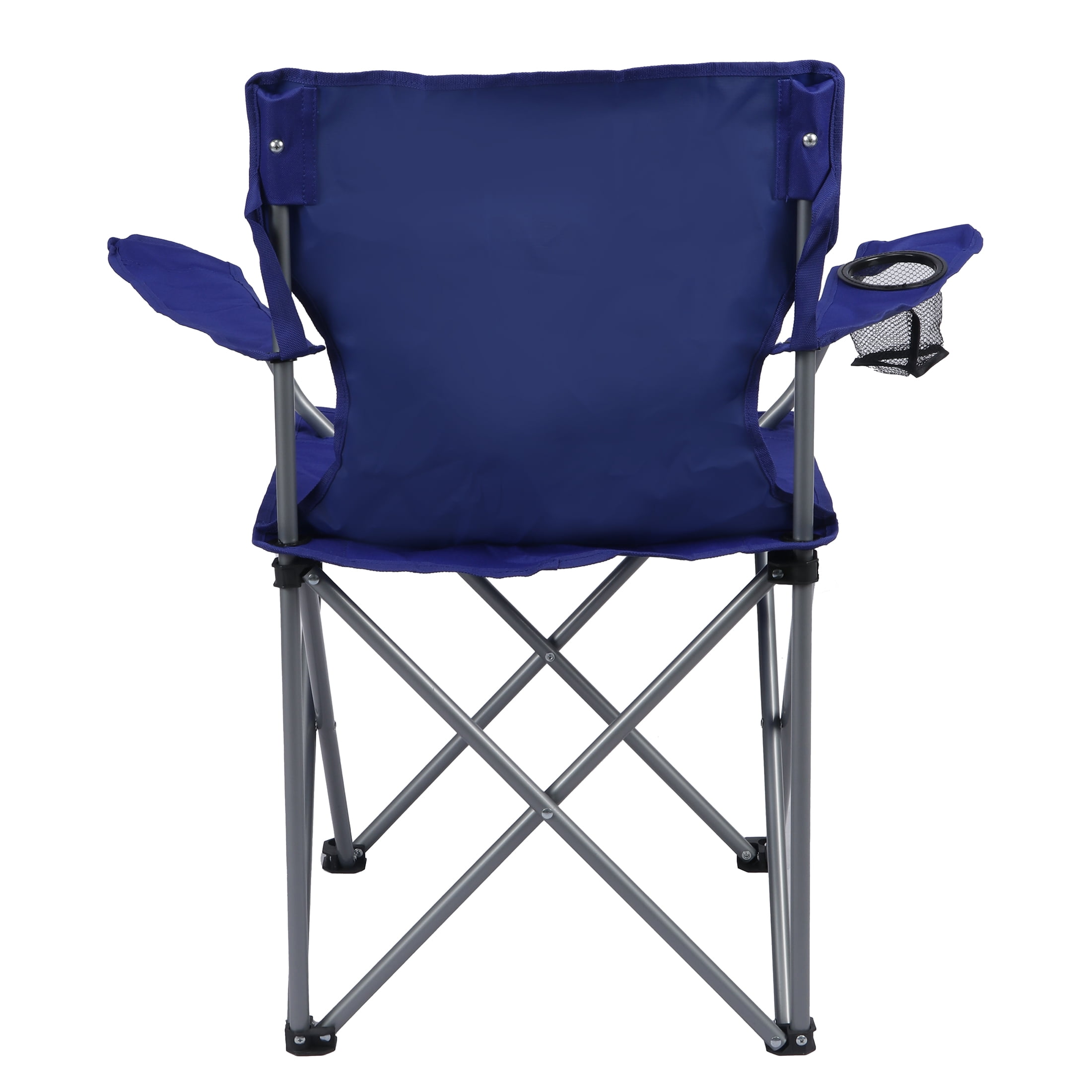 Ozark Trail Quad Folding Camp Chair with Cup Holder, Royal Blue