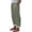 Army Green A, variant on Trousers Pants for Women Drawstring High Waisted Rolled Up Lounge Casual Pants with Pockets Summer Clothes