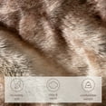 thumbnail image 5 of Bare Home Faux Fur Blanket - 47" x 60" - Ultra Soft Fleece - Throw, Variegated Mocha, 5 of 8
