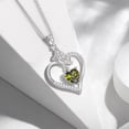 thumbnail image 4 of Ydou Love Heart Pendant Necklace for Women, 18K White Gold over Silver August Birthstone Jewelry Mother's Day Gifts for Women Mom Wife/Lover, 4 of 8