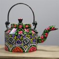 thumbnail image 4 of Natural Geo Black Floral 10" Decorative Steel Kettle, 4 of 4