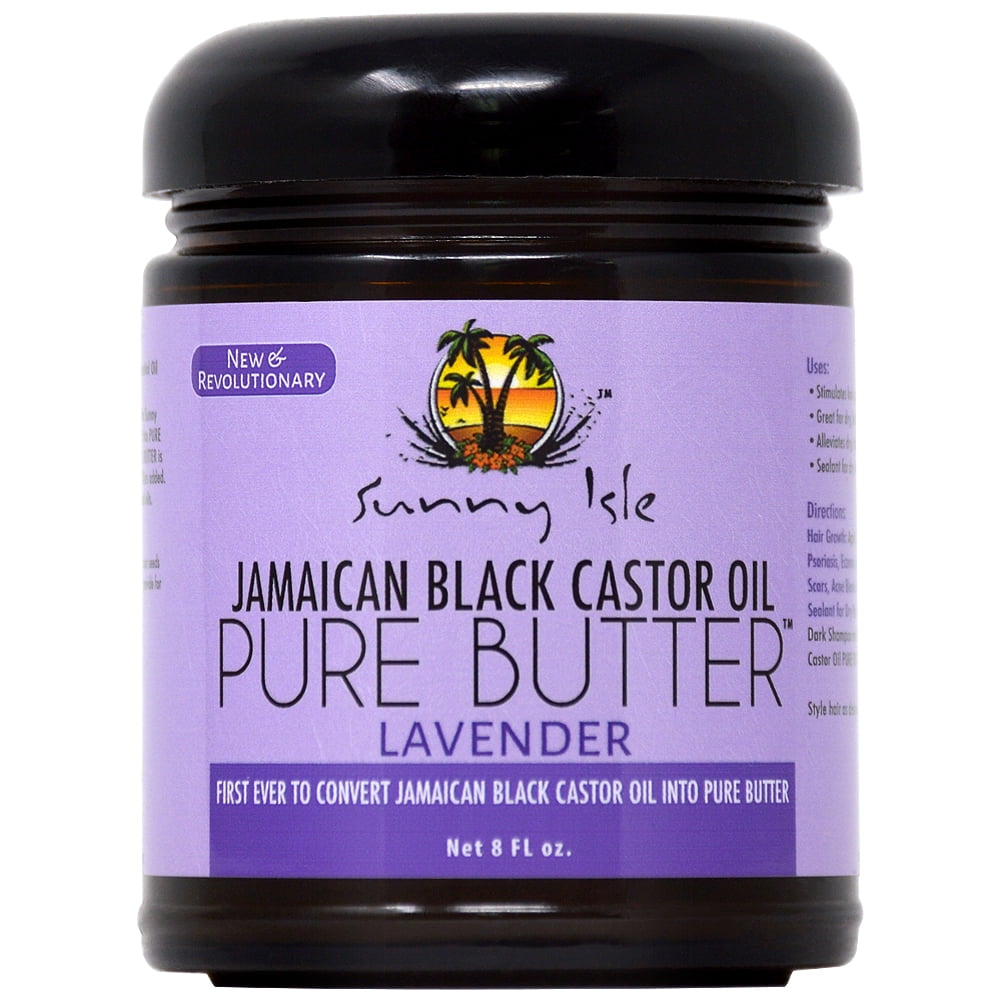 Sunny Isle Jamaican Black Castor Oil Pure Butter Lavender, Brown, 8 Fluid Ounce