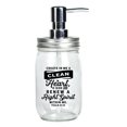 thumbnail image 1 of Create In Me A Clean Glass Mason Jar Soap Dispenser 16 ounces, 1 of 2