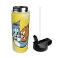 thumbnail image 3 of Tom And Jerry 18oz Insulated Water Bottle, Cartoon Stainless Steel Sports Water Kettle with Straw, Travel Outdoor Portable Cup Gift for Boys Girls, 3 of 8