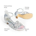 thumbnail image 4 of DREAM PAIRS Girls Dress Shoes Sandals Low Heels Ankle Strap Flower Wedding Party Shoes for Little Kid/Big Kid, 4 of 6