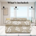 thumbnail image 4 of Lux Decor Twin XL Microfiber Bed Sheets - 3 Piece Floral Sheet Set, Soft Breathable Bedding, Wrinlkle Resistant, OEKO-TEX Certified, Taupe, 4 of 10