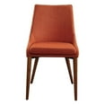 thumbnail image 5 of Allora Mid-Century Modern Fabric Dining Accent Chair in Orange (Set of 2), 5 of 8