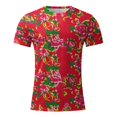thumbnail image 4 of Ensemble de Complets pour Hommes à Imprimé Floral Moderne pour le Printemps et l'Automne avec Haut à Manches Longues à Col Rond et Bas Coordonnés Tenue Décontractée Élégante pour Hommes, 4 of 4