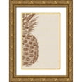 thumbnail image 1 of Murdock, Ramona 23x32 Gold Ornate Wood Framed with Double Matting Museum Art Print Titled - Left Side Pineapple, 1 of 4