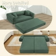 thumbnail image 3 of 80"Modular Convertible Sofa Bed with Corduroy Cover, 2 in 1 Floor Couch with Armrests and Backrest – Compression Sofa in Box – Ideal for Living Room, Bedroom, Dorm, 3 of 8