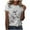 White, variant on IROINNID Womens Summer Casual Printed Round Neck Fashion T-Shirt