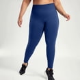 thumbnail image 2 of GEWSEY High Waisted Tummy Control Compression Yoga Pant for Women Petite to Plus Size Womens Leggings Non See Through (Navy, XXL), 2 of 8