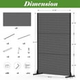 thumbnail image 6 of Gzxs Outdoor Privacy Screen Metal Freestanding Decorative Privacy Screen Fence for Patio Outdoor Deck Balcony Porch, Rhombus Pattern, 48.31"L x 15.75"W x 70.75"H, Black, 6 of 6