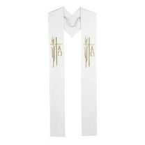 RJ Toomey NC006 Embroidered Alpha Omega Stole-Red