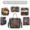 thumbnail image 2 of Colorful PopArt Dinosaurs Pattern Womens Lunch Box for Work,Insulated Large Lunch Bag for Tween and Teen,Loncheras Para Mujer,Leakproof Adult Lunch Bag for Work,Beach,Travel,Picnic,Camping, 2 of 7
