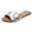 Argent, variante sur Sandales Plates pour Femmes à Bout Ouvert à Brides Croisées, Mules Légères à Enfiler, Élégantes pour l'Été et la Plage, Pantoufles Sandales Bleues Taille 7