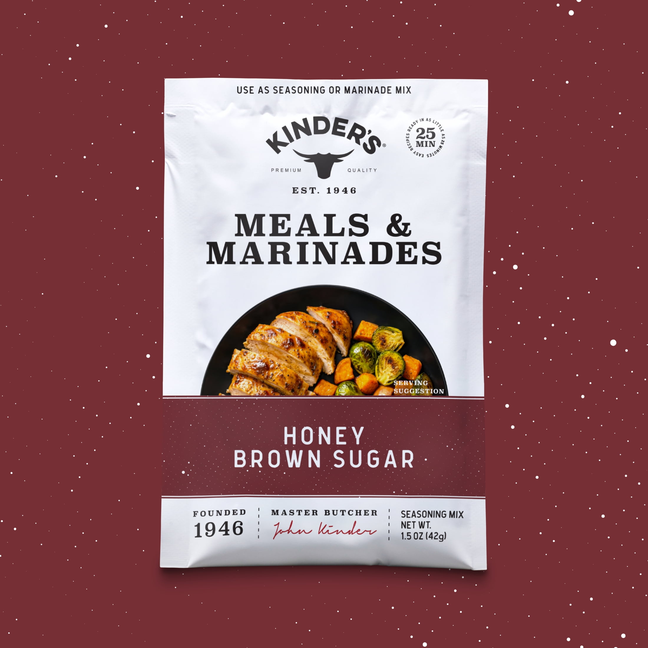 Kinder's Honey Brown Sugar Dry Seasoning, 1.5 oz Packet