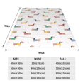 thumbnail image 3 of Bixox Fleece Blanket Dachshund Dog Puppy Pattern Super Soft Double-Sided Microfiber Flannel Blanket for Sofa, Bed, Couch, Suitable for All Seasons -, 3 of 5