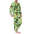 thumbnail image 2 of Balery Avocado With Seeds Pattern Pajama Sets for Men Long Sleeve 2 Piece Sleepwear Loungewear Sets Soft PJ's with Pockets Long Sleeve Comfy Pj Sets-Medium, 2 of 7