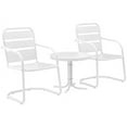 thumbnail image 2 of Brighton 3Pc Outdoor Metal Armchair Set White - Side Table & 2 Chairs, 2 of 5