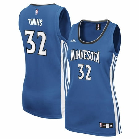 Custom Replica Away Jersey - Karl-Anthony Towns Minnesota Timberwolves NBA Adidas Blue Official Team Color Road Away Replica Jersey For Women