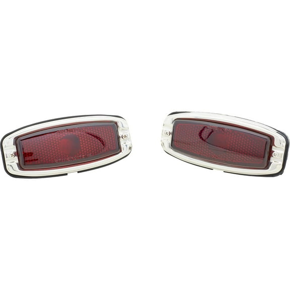 Glass Tail Light Assembly, Pair, Fits 1941-1948 Chevy Passenger Car