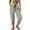 Green, variant on Women's Striped Cargo Joggers Drawstring High Waist Casual Trousers with Side Pockets