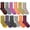 12 Pairs Polka Dot Print, variant on Yacht & Smith 12 Pairs of Womens Casual Crew Socks, Cotton Colorful Fun Patterns, Women Solid Dress Sock (12 Bright Neon Colors)