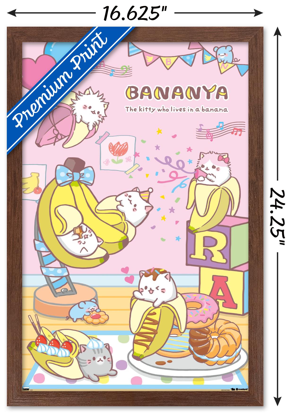 Bananya - Party Wall Poster, 14.725" x 22.375" Framed