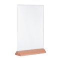 thumbnail image 2 of KAKOWELY Sign Holder Convenient Menu Holders Desktop Photo Container Display Stand Acrylic Table Advertisement Rack for Shop Wedding Party (Transparent, A5 Size), 2 of 4