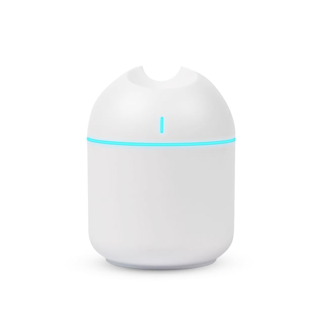 Humidificador de aire Mini difusor de aroma de escritorio continuo / intermitente con rociador de niebla de luz nocturna para sala de estar de oficina blanco Yuarrent EL022379-02B