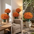 thumbnail image 4 of Crisantemos Artificiales 21 Cabezas Ramos de Flores Falsas 10 Piezas para Decoración de Interiores y Exteriores Arreglos para Escenas de Jardín Conmemorativo, 4 of 7
