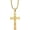 A-gold-60cm chain, variant on Cross Necklace for Men,Stainless Steel Black Gold Silver Jesus Christ Crucifix Pendant Necklaces Meaningful Religious Jewelry,60cm Rolo Chain
