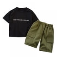 thumbnail image 1 of Kids Boy Clothes Set Summer Robot Printed T-shirt Shorts Two-piece Set, 1 of 7