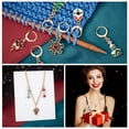thumbnail image 5 of 2sets Christmas Theme Alloy Enamel Charm Locking Stitch Markers Golden Tone 304 Stainless Steel Clasp Stitch Marker Tree/Bell/Wreath Mixed color 3.1~4.2cm 6 style 2pcs/style 12pcs/set, 5 of 6