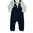 thumbnail image 3 of Newborn & Toddler Overalls in a Fun Print (Skunk) Striped Long-Sleeve Shirt Included - 2 Piece Set, 3 of 5