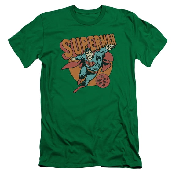 DC Comics Job For Me S/S Adult 30/1 T-Shirt-Kelly Green
