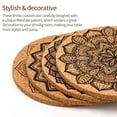 thumbnail image 3 of 12 Pcs sous-Verres en Liège avec Support, Motif Mandala Absorbants Réutilisables pour Boissons pour la Maison, le Bureau, le Bar, le Restaurant, 3 of 9