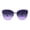 Gold Purple Smoke, variant on Womens Metal Rim Butterfly Half Rim Chic Sunglasses Gold Purple Smoke