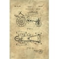 thumbnail image 2 of Lavoie, Tina 11x14 Black Ornate Wood Framed with Double Matting Museum Art Print Titled - Tractor Blueprint - Industrial Farmhouse, 2 of 4