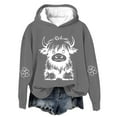 thumbnail image 3 of VEKDONE Hoodies for Women Cute Print Pullover Hooded Fall Long Sleeve Thin Fleece Sweatshirts Casual Loose Fit Lightweight Sweatshirt, 3 of 4