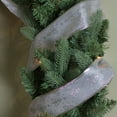 thumbnail image 3 of Pack of 12 Pearl White and Silver Glitter Trees Wired Christmas Craft Ribbon Spools - 2.5" x 120 Yards Total, 3 of 3