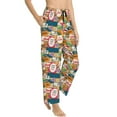 thumbnail image 2 of Naloa Retro Summer Stamp Print Women’s Ultra-Soft Comfy Pajama Lounge Pants with Pockets & Drawstring, 2 of 8