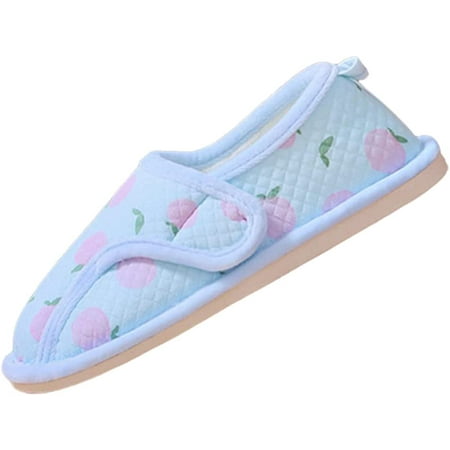 

PIKADINGNIS Women Cute Slippers Cootton Adjustable Closure Breathable Memory Foam House Slides Anti-Slip Indoor Outdoor Shoes