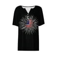 thumbnail image 5 of GERsome Womens 4th of July Short Sleeve Tops Casual Loose Fit V-neck T Shirts American Flag Patriotic Tee Shirts S-3XL, 5 of 5